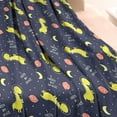 thumbnail image 3 of DarkBlue Cartoon Dinosaurs Space Pattern Blanket,Comfortable Soft Flannel Throw Blanket,All Season,Warm Lightweight Blankets for Sofa Bed Couch Living Room Chair,30"x40", 3 of 4