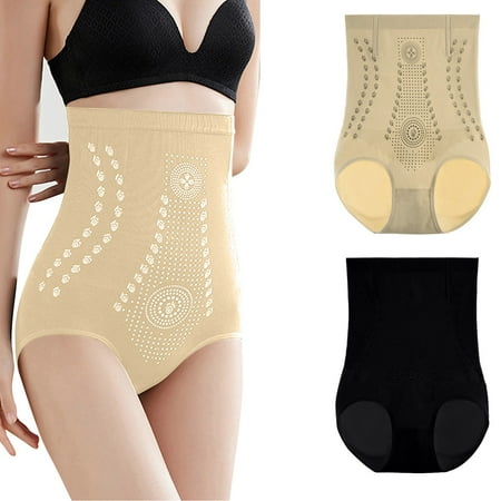 

HHei_K cotton panties Women s Negative Ion High-Waisted Abdominal Underwear Cotton Waist Waist Buttocks Tummy Stomach And Body Shaping Pants