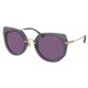 thumbnail image 1 of Brand New Miu Miu Sunglasses MU 02XS 04O 6O2 Grey Transparent/Violet For Women, 1 of 2