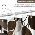 thumbnail image 2 of Brown Leaf Shower Curtain for Bathroom Botanical Eucalyptus Nature Eucalyptus Shower Curtain Set Floral Leaves Bathroom Decor Natural Bath Curtain 72x72, 2 of 6