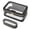 Black, variant on Travel Clear Makeup Bag with Makeup Brush Bag, Leather Makeup Case Toiletry Bag, Portable Cosmetic Bag Case, Transparent Waterproof Cosmetic Organizer Storage Bag for Women, Off-White