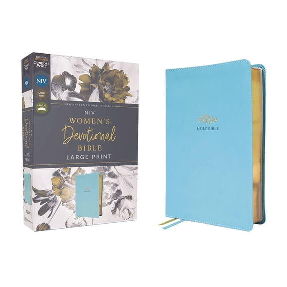 Niv, Women's Devotional Bible (by Women, for Women), Large Print, Leathersoft, Teal, Comfort Print, (Hardcover)
