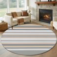thumbnail image 2 of Rectangle Rug 5ft Area Rug, Modern Gradient Yellow Gray Stripes Area Rugs for Living Room Bedroom, Vintage Ombre Floor Mat Non-Slip Non-Shedding Carpet Indoor Accent Rugs, 2 of 9