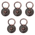 thumbnail image 1 of Shisuyan 5 Pcs Poignée de Tiroir Vintage Ronde Poignée de Meuble Trou Unique Poignées de Tiroir Poignées Accessoire pour Armoire Garde-Robe (Bronze Rouge, Diamètre 37MM), 1 of 8