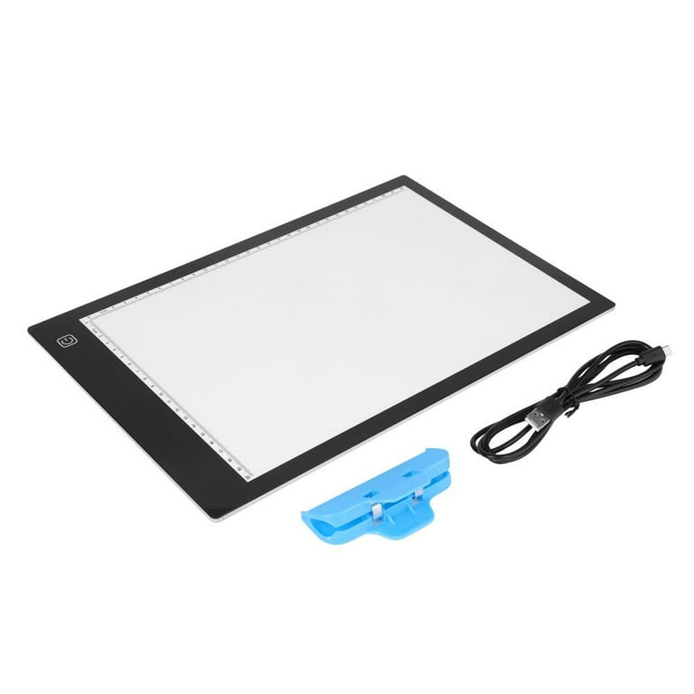 Rechargeable Magnetic A4 LED Light pad, Tracing Pad, Ultra-Thin USB  A4（Black）
