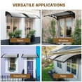 thumbnail image 3 of Yescom 40"x40" Door Window Awning Whole One-piece Polycarbonate UV30+ Outdoor Rain Snow Protection Patio White Board, 3 of 9