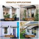 thumbnail image 3 of Yescom 40x40 Door Window Awning Whole One-piece Polycarbonate UV30+ Outdoor Rain Snow Protection Patio White Board, 3 of 9