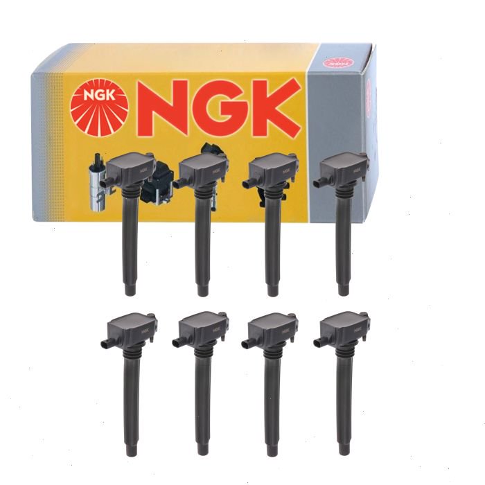 8 pc NGK 49132 Ignition Coils for 0 221 504 037 68080508AB 68242286AA 68242286AB E1251 GN10738 IC857 UF-751 UF751 Spark Plug Wire Boot