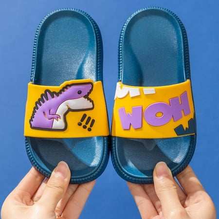 

Babysbule Clearance Girls Shoes Cartoon Dinosaur Boys Girls Non-slip Home Bathing Beach Sandals Slippers Shoes