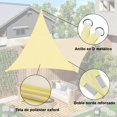 thumbnail image 3 of Toldo Vela De Sombra Triangular, Malla Parasol Impermeable con Protección UV para Patio, Espacios Exteriores, Jardines, Amarillo, 3 of 4