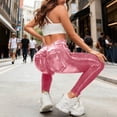 thumbnail image 5 of Maqroz Jeggings for Women with Pockets Tummy Control Butt Lifting Elastic High Waisted Jeans Yoga Pants Scrunch Leggings Seamless Stretchy Denim Pants Pink L, 5 of 5