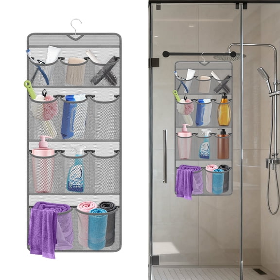 Hanging Mesh Pockets, EEEkit Bath Shower Caddy Organizer with Hanger, Quick Dry Bathroom Organizer, 11 Pockets