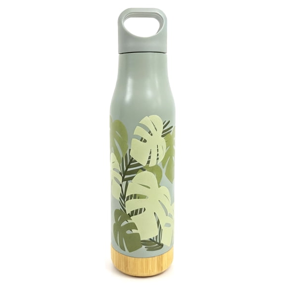 Insulated Water Bottle with Monstera Design
