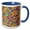Blue/White, variant on 3drose, Geometric Illusions Cubes Rainbow Colors Abstract Funky Pattern, 15oz Mug