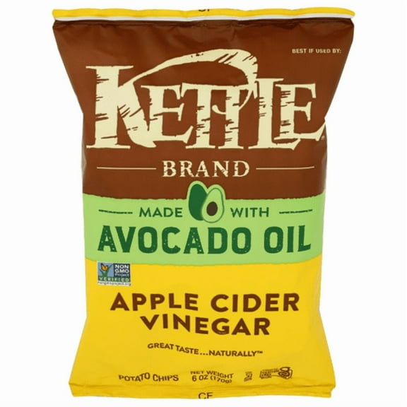 Kettle Avocado Oil Apple Cider Vinegar Potato Chips 6 oz - Pack of 2