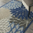 thumbnail image 4 of 6â€™ x 9â€™ Blue Large Floral Indoor Outdoor Area Rug, 4 of 7
