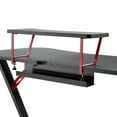 thumbnail image 6 of Seville Classics airLIFT Computer Writing Study Desk, Black and Red, 47" Carbon Fiber Z Frame, 6 of 13