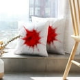 thumbnail image 6 of LALILO Throw Pillow Covers Red Powder Explosion White Powder Red Color Cushion Cover 18" x 18", 2 Pack, 6 of 6