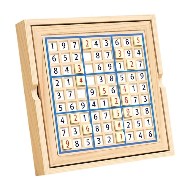 Juego de rompecabezas de Sudoku de madera, juego de pensamiento numérico, juguete educativo, 100 rompecabezas de Sudoku, juego de rompecabezas,