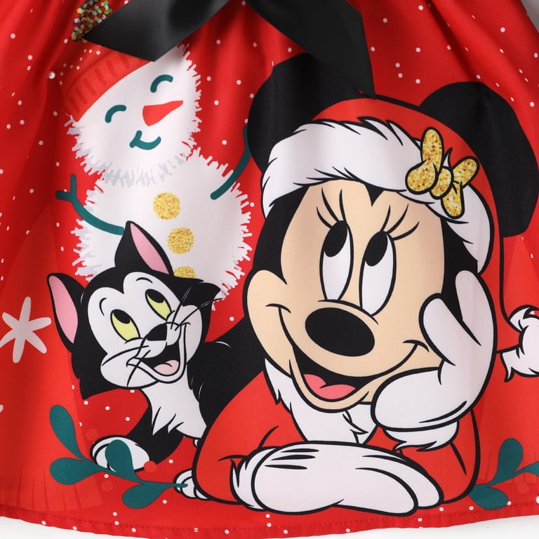 christmas minnie dress Disney Minnie Mouse Christmas Mrs. Clause Dress and Santa Hat Outfit Set Newborn to Big Kid, Girl's, Size: 18 Months, Red