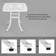 thumbnail image 5 of PINDEE Cast Aluminum Outdoor Side Table with Umbrella Hole, All Weather Round Patio Bistro Table,The appearance is exquisite, fashionable, and high-end.(White), 5 of 8