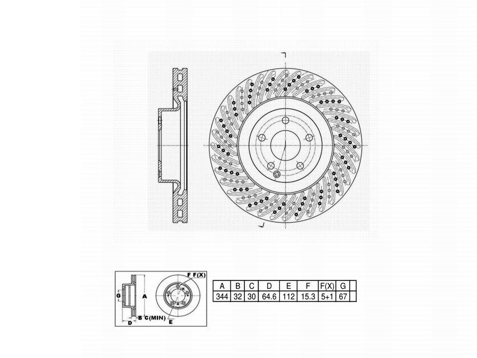 Winstop Brake Rotor, Front WS252061, Mercedes-Benz E550 2011-2010