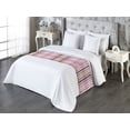 thumbnail image 3 of Geometric Bed Runner, Abstract Art Modern Wave Pattern Plaid Like Simple Design Chevron Print, Decorative Accent Bedding Scarf for Hotels Homes & Guest Rooms, Queen, Dried Rose Eggplant, by Ambesonne, 3 of 3