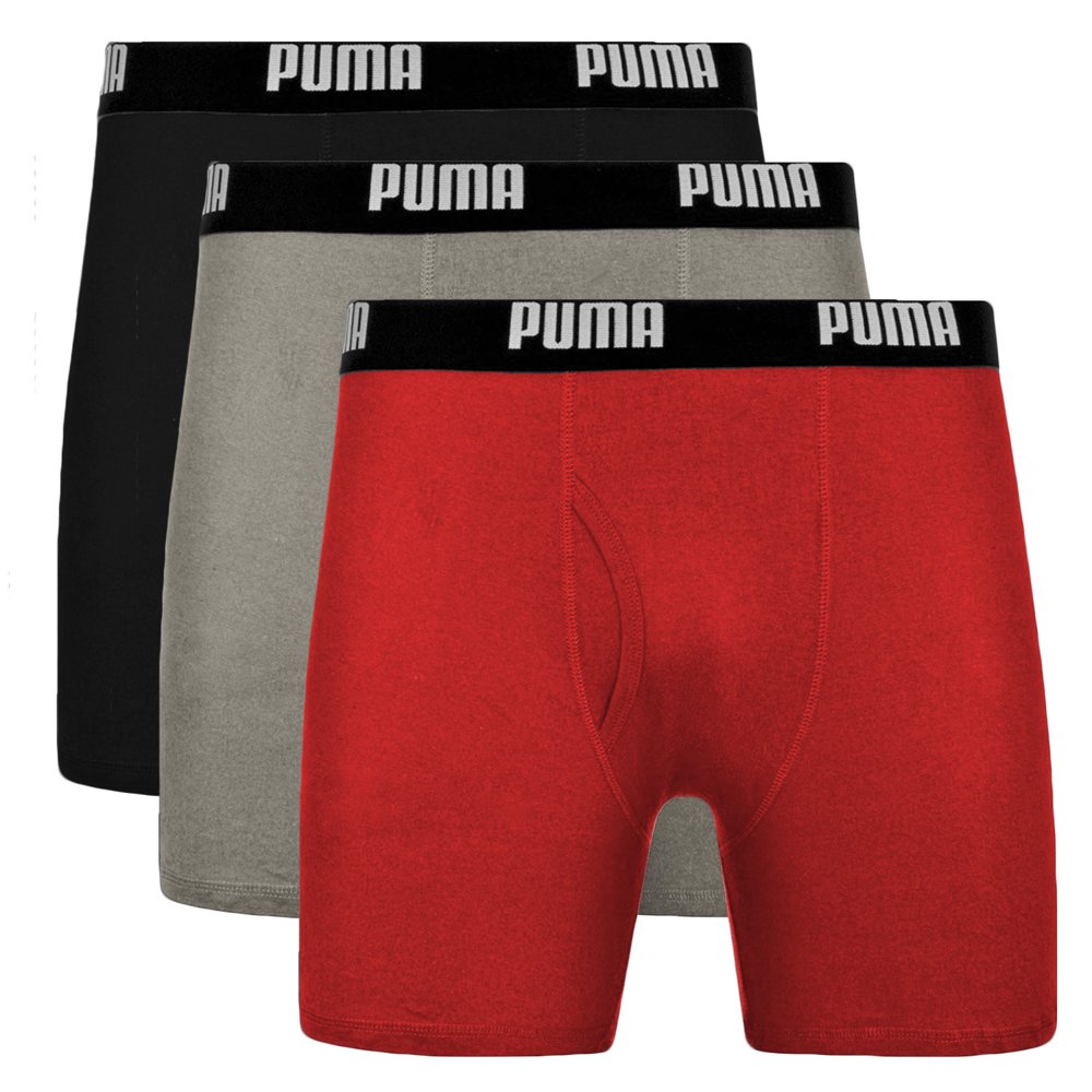 PUMA (3 Pack) Men's PUMA Moisture Wicking Underwear Performance Boxer
