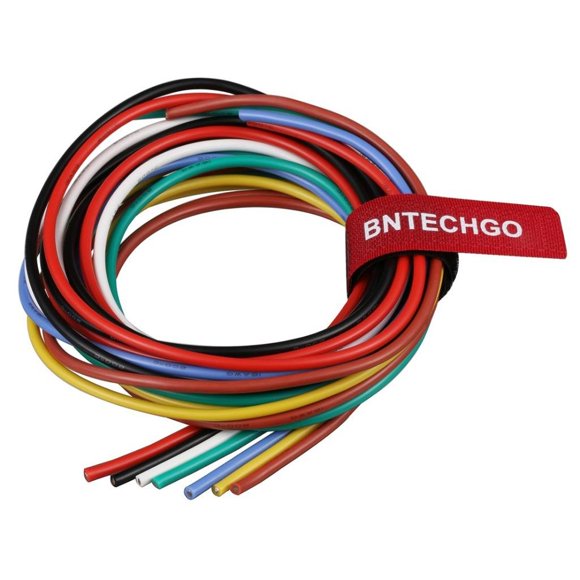 Kit de cables de silicona BNTECHGO 16 AWG, 7 colores, 0,9 m cada uno 21 pies