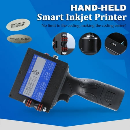 600PI LED Screen Handheld Inkjet Printer Smart Date QR Coder Ink Coding Marking Machine Jet