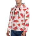 thumbnail image 3 of Xecao Watermelon Pattern Men's Adult Pullover Hoodie,Hooded Sweatshirt-3X-Large, 3 of 7