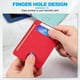 thumbnail image 4 of Billetera delgada minimalista de cuero para el bolsillo frontal con bloqueo RFID, soporte para tarjetas de crédito, roja, 4 of 7