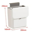 thumbnail image 4 of Langgg Kitchen Waste Compost Bin Multifunction Holder for Cabinet Door Countertop White 9L, 4 of 9