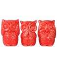 thumbnail image 3 of Urban Trends Ceramic Owl No Evil (See/Speak/Hear) Figurine with Gloss Finish (Assortment of 3), White, 3 of 4