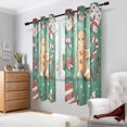 thumbnail image 2 of Yayeee Window Curtains Light Filtering 63"x42" Grommet Panel Pair Home Living Room Decor, Christmas Gingerbread, 2 of 7