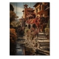 thumbnail image 3 of Designart "Fauvism in a Spanish Hacienda II" Cityscapes Print on Natural Pine Wood, 3 of 5