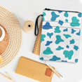 thumbnail image 4 of HELLHERO Tote Bags Paperback Book Cover for Pocket Storage & Portability Polyester with Book Protection and Blue White Watercolor Spots Decorative Design, 4 of 8