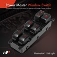 thumbnail image 3 of A-Premium - Front Left Driver Side - Master Power Window Switch - Compatible with Kia Rio 2013-2014 - Replace# 93570-1W155, 3 of 8