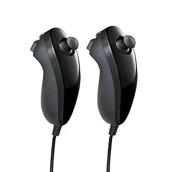 2 Pack Nunchuck Controllers for Wii, Remote Nunchuk Jostick Game Controller Compatible with Nintendo Wii & Wii U Video Game Gamepads