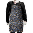thumbnail image 1 of Doodle Kids Apron, Hand Drawn Flowering Branches with Abstract Spring Composition on Dark Backdrop, Boys Girls Apron Bib with Adjustable Ties for Cooking Baking Painting, Multicolor, by Ambesonne, 1 of 2
