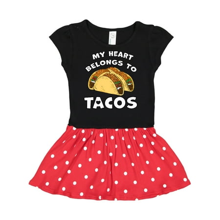 

Inktastic My Heart Belongs to Tacos Gift Toddler Girl Dress