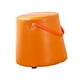 thumbnail image 5 of Reposapiés pequeño Reposapiés Taburete con escalón Marco de Madera Maciza con asa Altura Estable compacta 27 cm Sofá versátil Taburete de té para Sala Naranja, 5 of 9