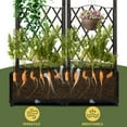 thumbnail image 6 of Wicker Trellis Planter, Outdoor Raised Garden Bed with Drainage Holes, Free-Standing Trellis Planter Box for Vine Climbing Plants and Flowers in Garden Patio Balcony, Brown, 6 of 10