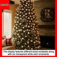 thumbnail image 6 of SLEETLY 18-Pack White Christmas Ball Ornaments – 2.36” Shatterproof Glitter Snowball Decorations for Holiday Xmas Tree Decor, 6 of 8