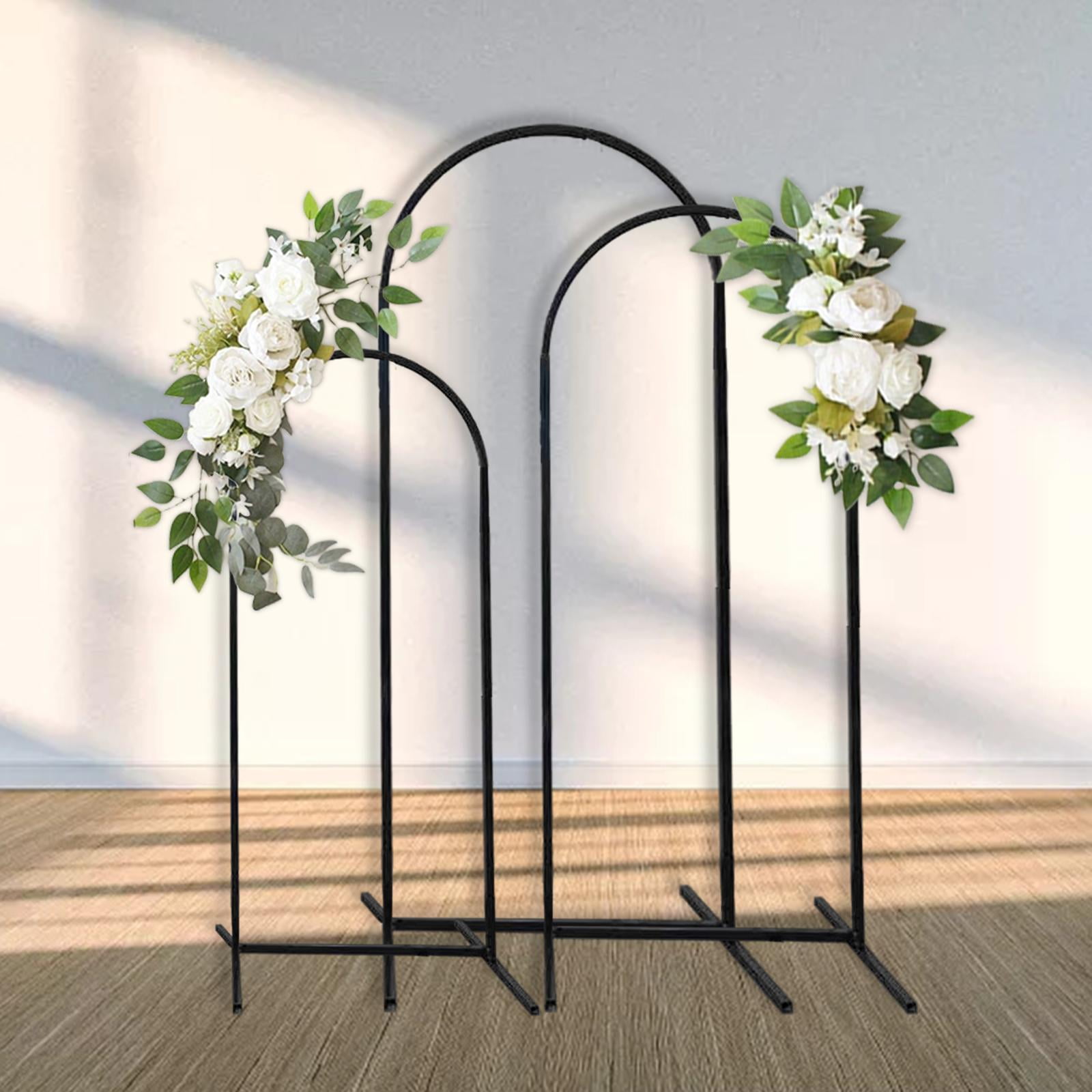 2 Pieces Wedding Arch Floral Swag Display Plant Centerpieces Artificial Flowers for Windows Ceremony Backdrop Decoration