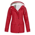 thumbnail image 1 of TITAKING Outdoor Women's Lightweight Hooded Softshell Jacket Red 5XL, 1 of 5