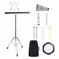 thumbnail image 3 of Wliqien 32 Notes Glockenspiel Kit, Aluminum Plate Xylophone Bell Percussion Instruments with Adjustable Height Stand, Practice Pad Mallets & Wooden Drumsticks, Portable Carrying Bag, 3 of 7