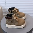 thumbnail image 6 of Toddler Boys Girls Platform Ankle Boots Casual High Top Lace Up Sneakers Soft Sole Non Slip Walking Shoes, 6 of 7