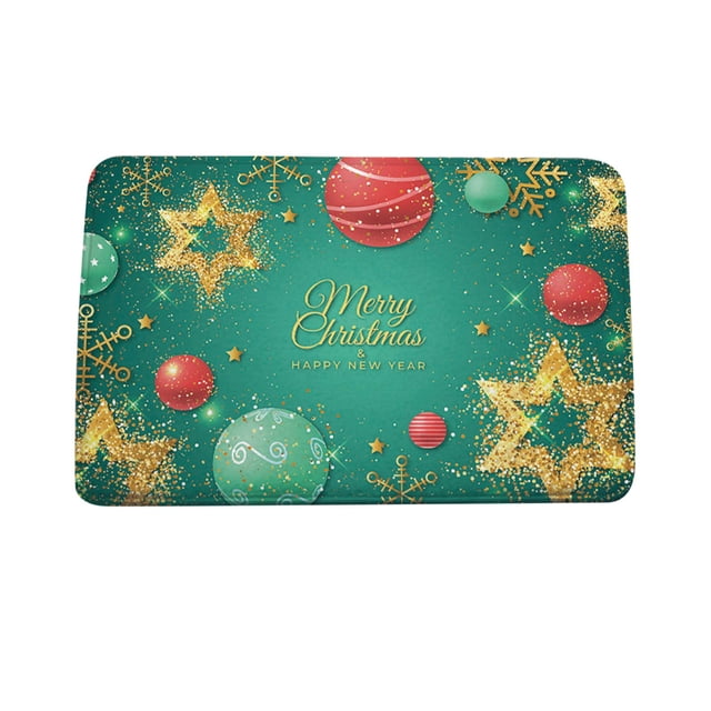 Alfombrilla de puerta de casa de dibujos animados de Navidad, alfombrilla absorbente, alfombrilla de suelo de cocina para sala de estar Wmkox8yii HFSH5613
