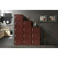 thumbnail image 4 of HODEDAH IMPORT 4-Shelf Bookcase Cabinet, Mahogany, 4 of 5